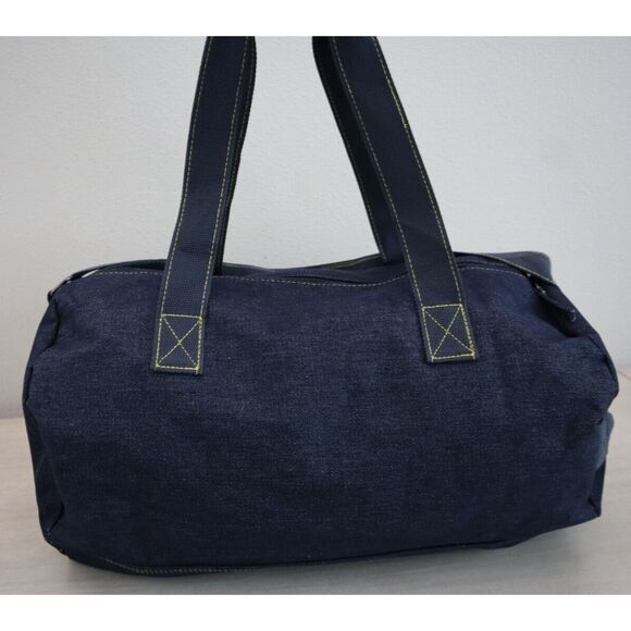 Jean Paul Gaultier Unisex Blue Pour Vous Denim Weekender Gym Travel Duffle Bag - Picture 2 of 9